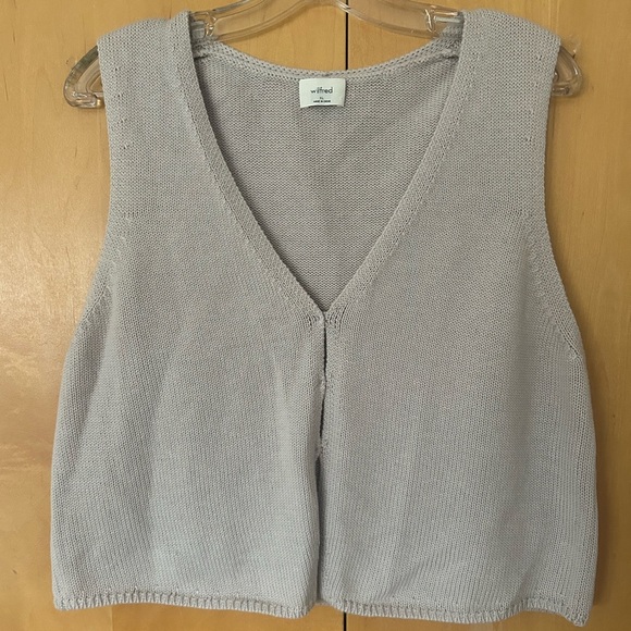 Wilfred Gray Knit Basque Vest XL - Picture 1 of 5